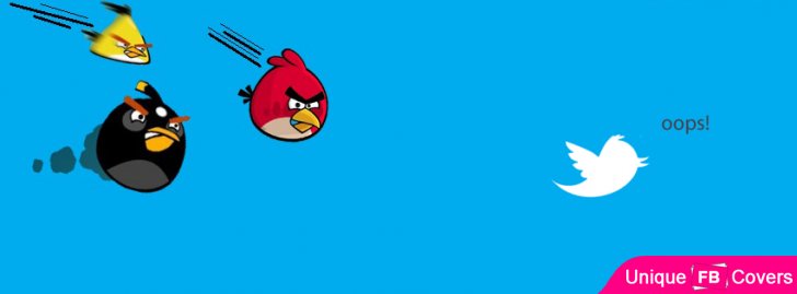 Angrybirds With Twitter Bird Facebook Cover
