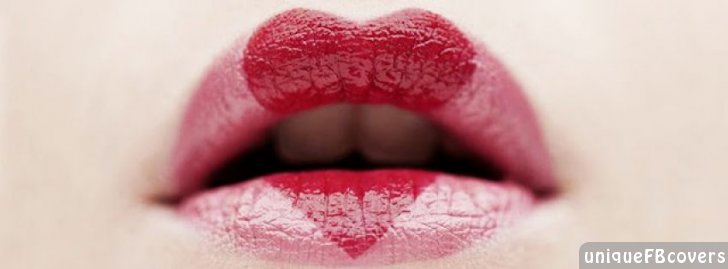 Sexy Lips Lipstick Kiss Heart Facebook Cover