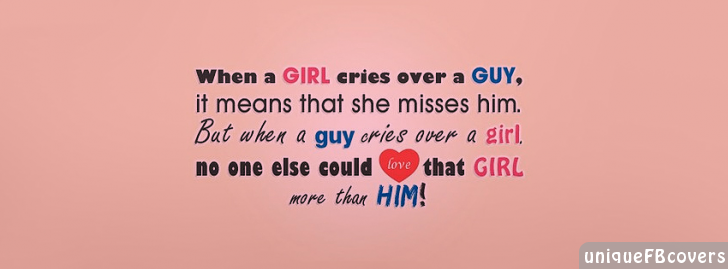 When A Guy Cries Over A Girl